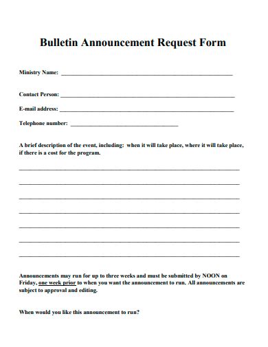 ANNOUNCEMENT! Requesting .